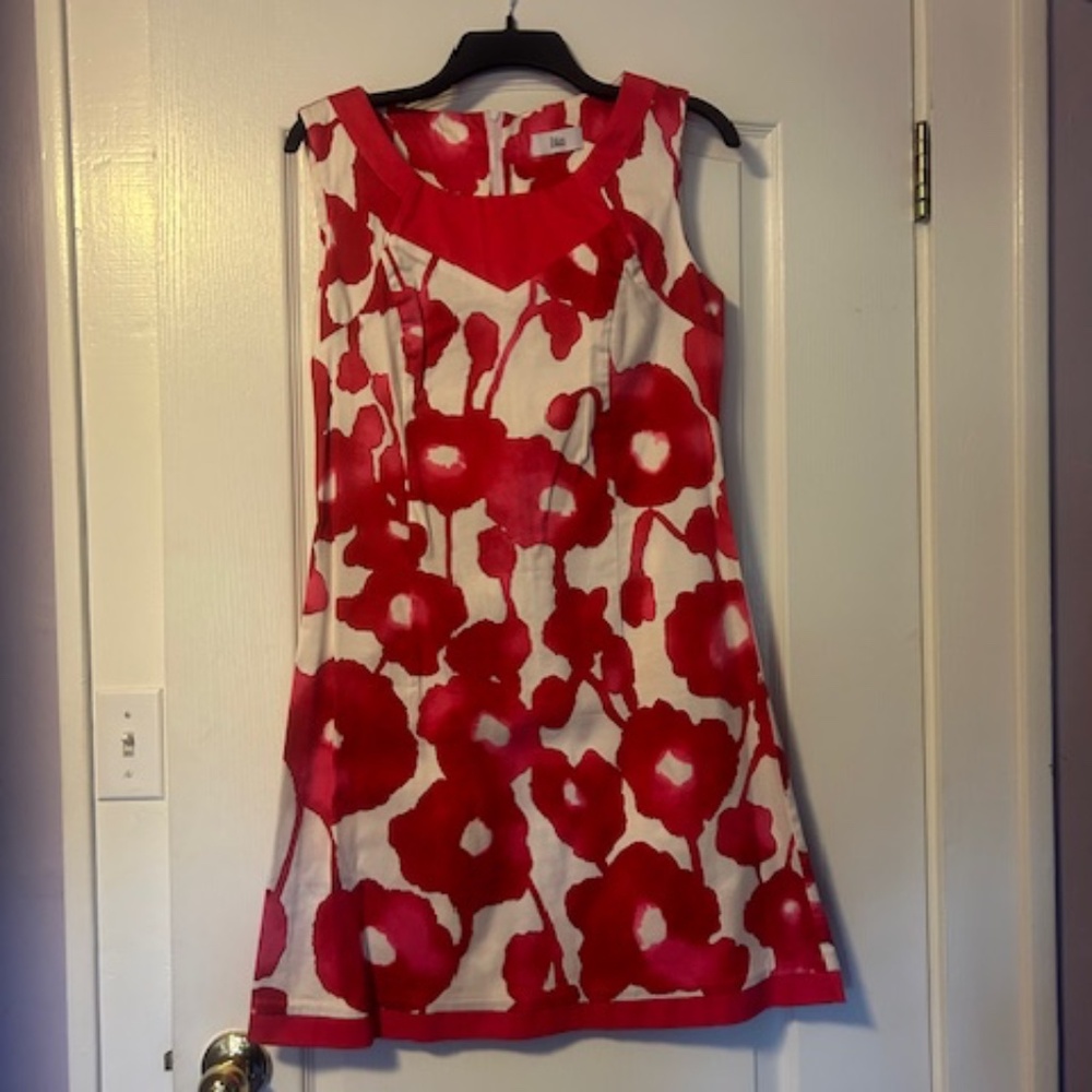 EDAS Red flower Dress -Made in Italy